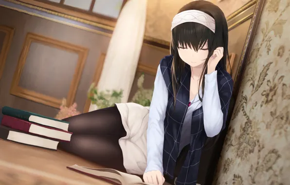Девушка, Сидит, Книги, Idolm@ster