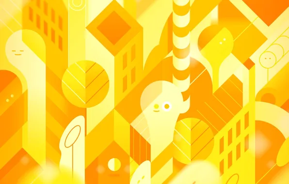 Картинка Wallpaper, Yellow, abstraction, Nexus 5