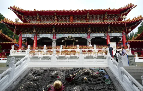 Тайвань, Taiwan, буддийский храм, архитектура древних