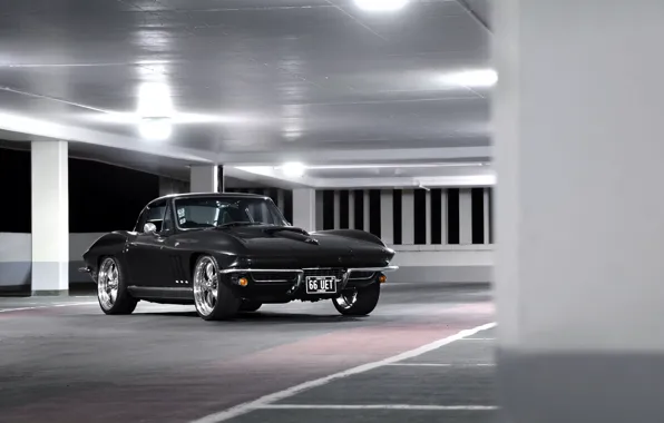 Картинка Corvette, Chevrolet, Black, 1964