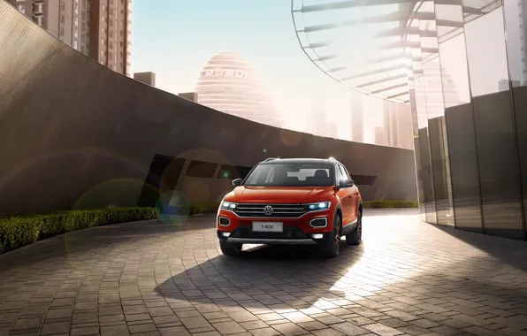 Volkswagen, вид спереди, 2018, кроссовер, 4Motion, T-Roc