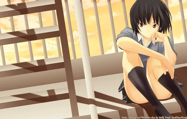 Девушка, колготки, amagami, Nanasaki Ai, Where Are You Looking