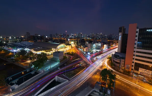 Город, вид, Таиланд, Бангкок, Bangkok