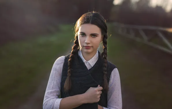 Взгляд, девушка, портрет, красавица