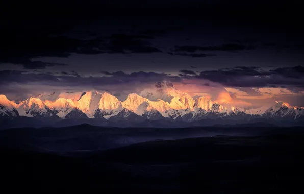 Картинка облака, свет, горы, Гималаи