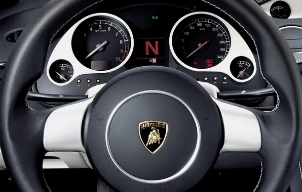 Lamborghini, руль, Gallardo, приборная панель