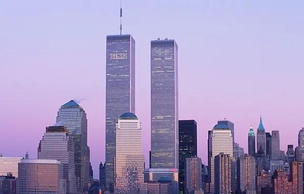 Небоскребы, нью-йорк, Всемирный торговый центр, WTC, World Trade Center