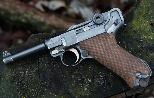 Макро, пистолет, Luger