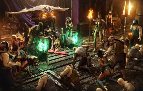 Картинка Mortal Kombat, kitana, sindel, Mileena, Jade, reptile, baraka, sheeva