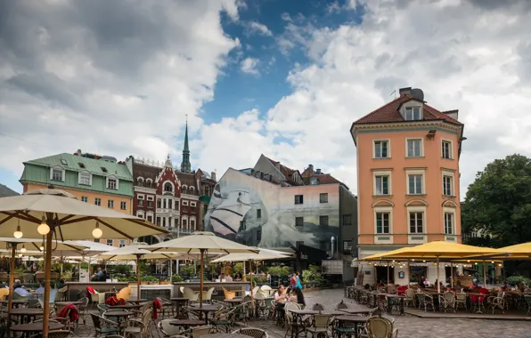 Картинка Здания, Рига, Латвия, Riga, Buildings, Latvia