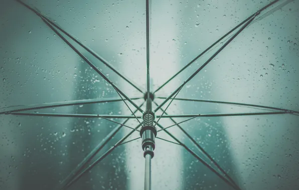 Картинка капли, дождь, зонт