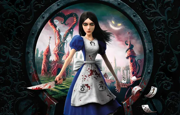 Девушка, окно, нож, Alice: Madness Returns