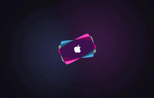 Картинка apple, colorful, mac, logo, hi-tech, brand, backround