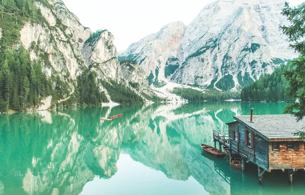 Горы, отражение, водоём, Dolomites, TRE CIME DI LAVAREDO