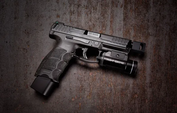 Макро, пистолет, фон, HK VP9