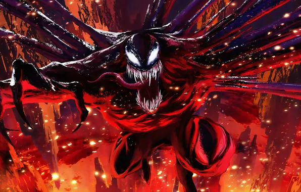 Картинка фантастика, арт, комикс, Веном, Venom