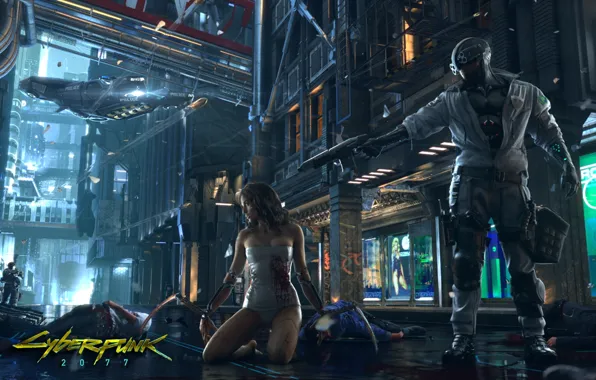 Девушка, будущее, киберпанк, CD Projekt RED, cyberpunk 2077, биоробот