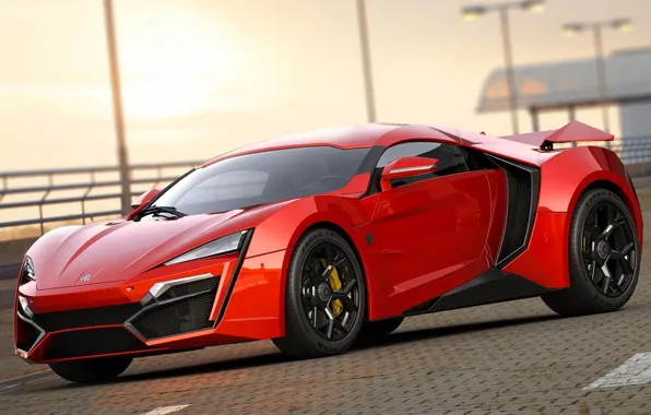 Car, red, Lykan Hypersport