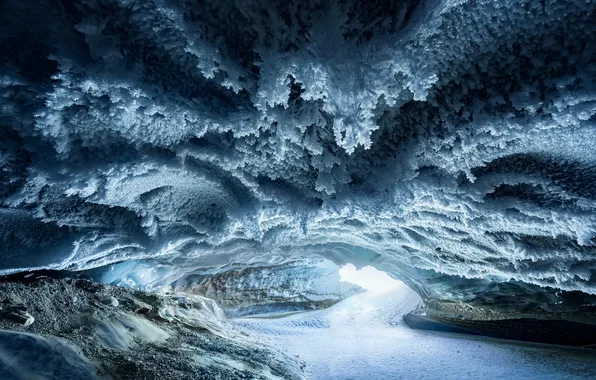 Природа, лёд, пещера