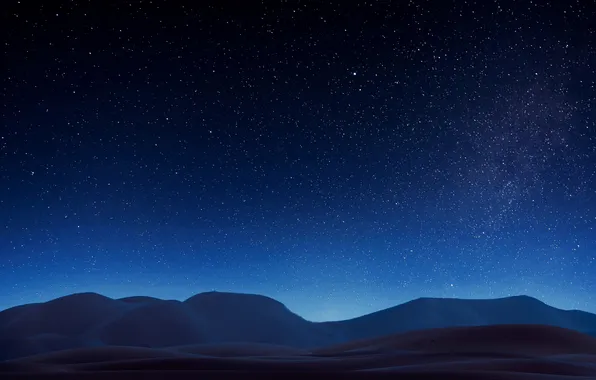 Картинка landscape, nature, night, night sky, night lights, night photography, milky way