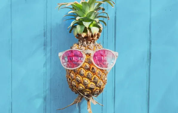 Пляж, лето, отдых, очки, summer, ананас, beach, каникулы