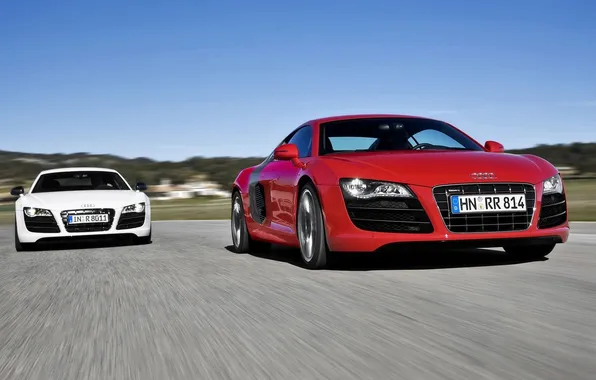 Картинка дорога, авто, скорость, Audi r8