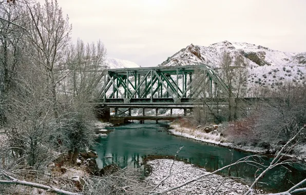 Картинка bridge, Spring, Morgan, creek, Utah