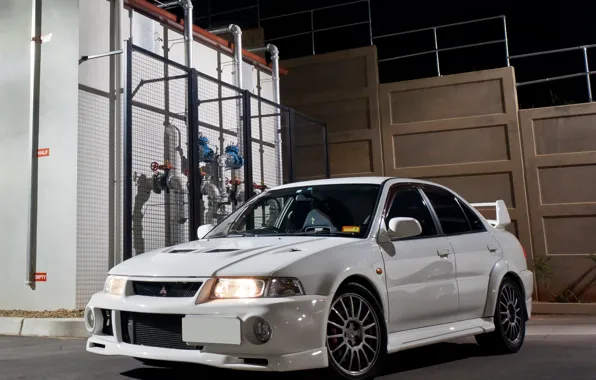 Mitsubishi, Lancer, Evolution, White