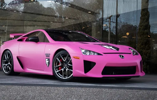 Картинка машина, авто, розовый, суперкар, Lexus LFA