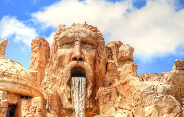 Кино, водопад, Голливуд, США, киностудия, Universal Studios