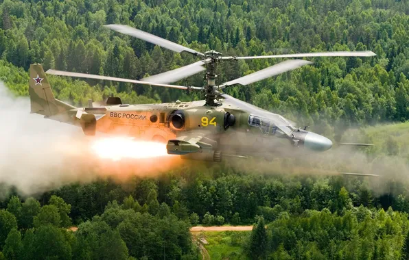 Картинка атака, вертолет, ка-52