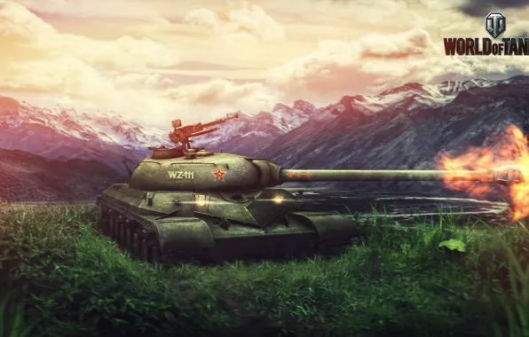 Игры, Китай, Games, Art, World of Tanks, Wargaming Net, WZ-111, FuriousGFX