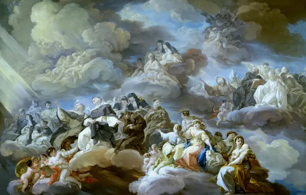 Картинка небеса, картина, Рай, религия, мифология, Коррадо Джаквинто