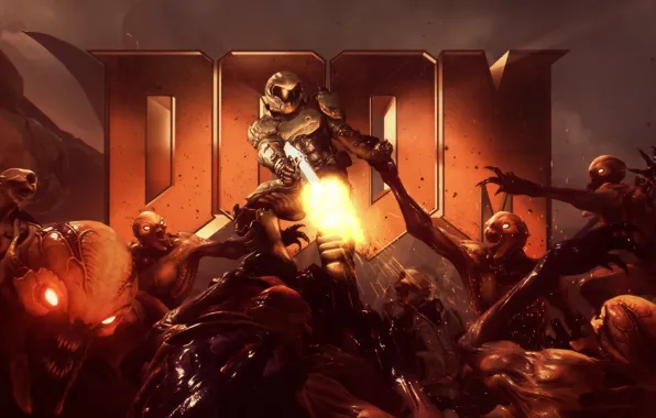Игра, легенда, art, Game, возвращение, шутер, Дум, DOOM