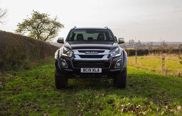 Чёрный, вид спереди, пикап, Isuzu, 2020, Arctic Trucks, D-Max, UK version