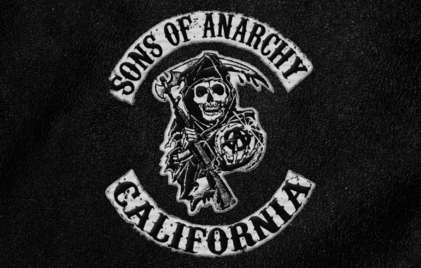 Смерть, череп, коса, Логотип, Sons of Anarchy, Сыны анархии