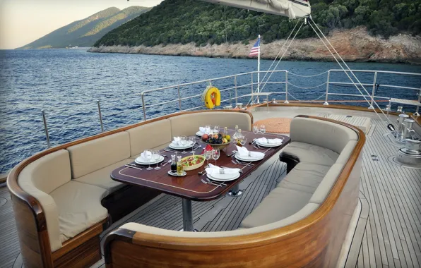 Luxury, yacht, motor