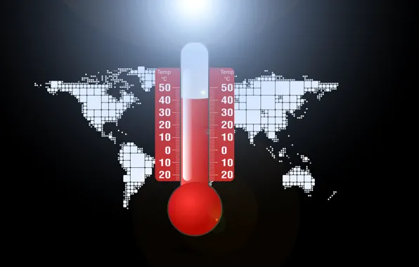 Картинка проблема, планета, градусник, температура, изменение климата