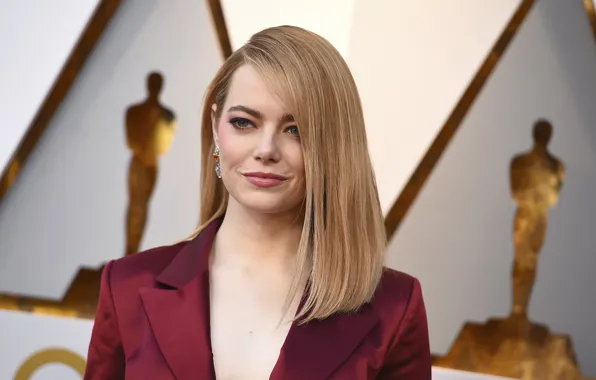 Взгляд, макияж, актриса, hair, Emma Stone, Эмма Стоун