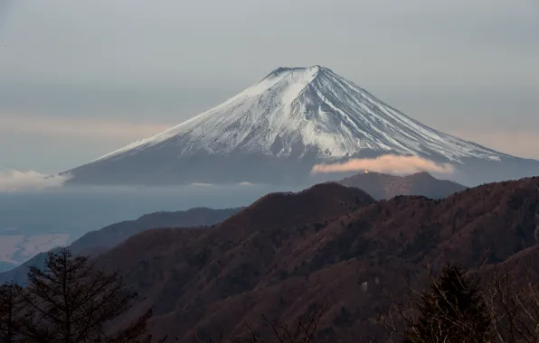 Гора, вулкан, панорама