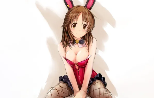 Girl, sexy, cleavage, boobs, anime, beautiful, short hair, pretty