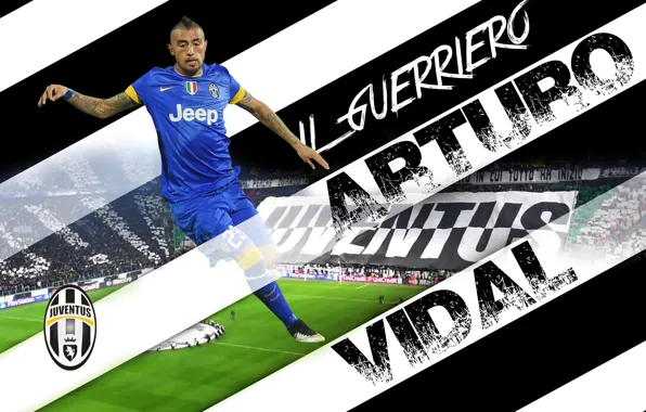 Картинка wallpaper, sport, football, player, Juventus FC, Arturo Vidal, Juventus Stadium, Il Guerriero