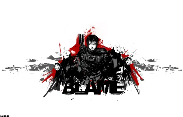 Киберпанк, Blame!, cyberpunk, manga, Tsutomu Nihei, silicone creatures