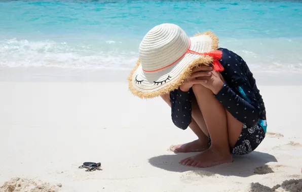 Песок, позитив, любопытство, черепашка, sand, little girl, маленькая девочка, positive