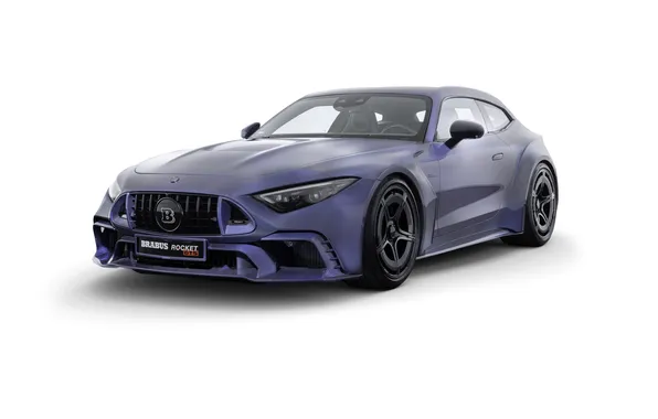 Белый фон, Brabus, limited edition, гибридный гиперкар, Deep Blue, hybrid hypercar, Mercedes-AMG SL 63 S …