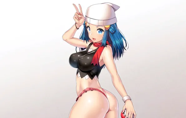 Girl, sexy, ass, boobs, anime, beautiful, short hair, pretty