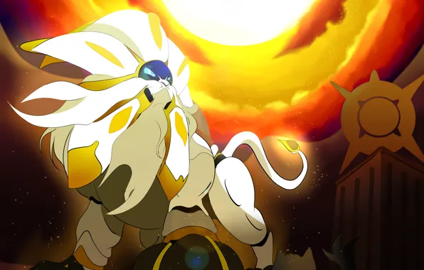 Game, neko, cat, lion, sun, Pokemon, Pokémon Sun & Moon, Pokémon