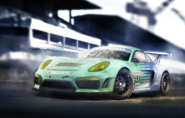 Авто, Porsche, Машина, Cayman, Автомобиль, GT4, Немец, Yasid Design