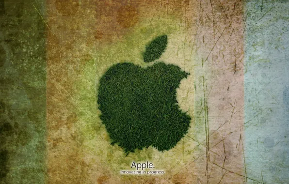 Трава, фон, Apple, корпорация, прогресс