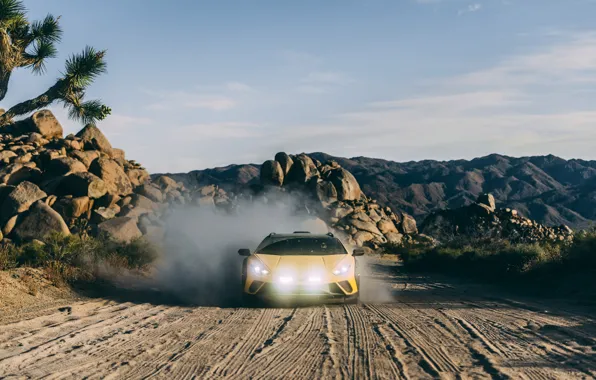 Картинка Lamborghini, Huracan, headlights, Lamborghini Huracan Sterrato